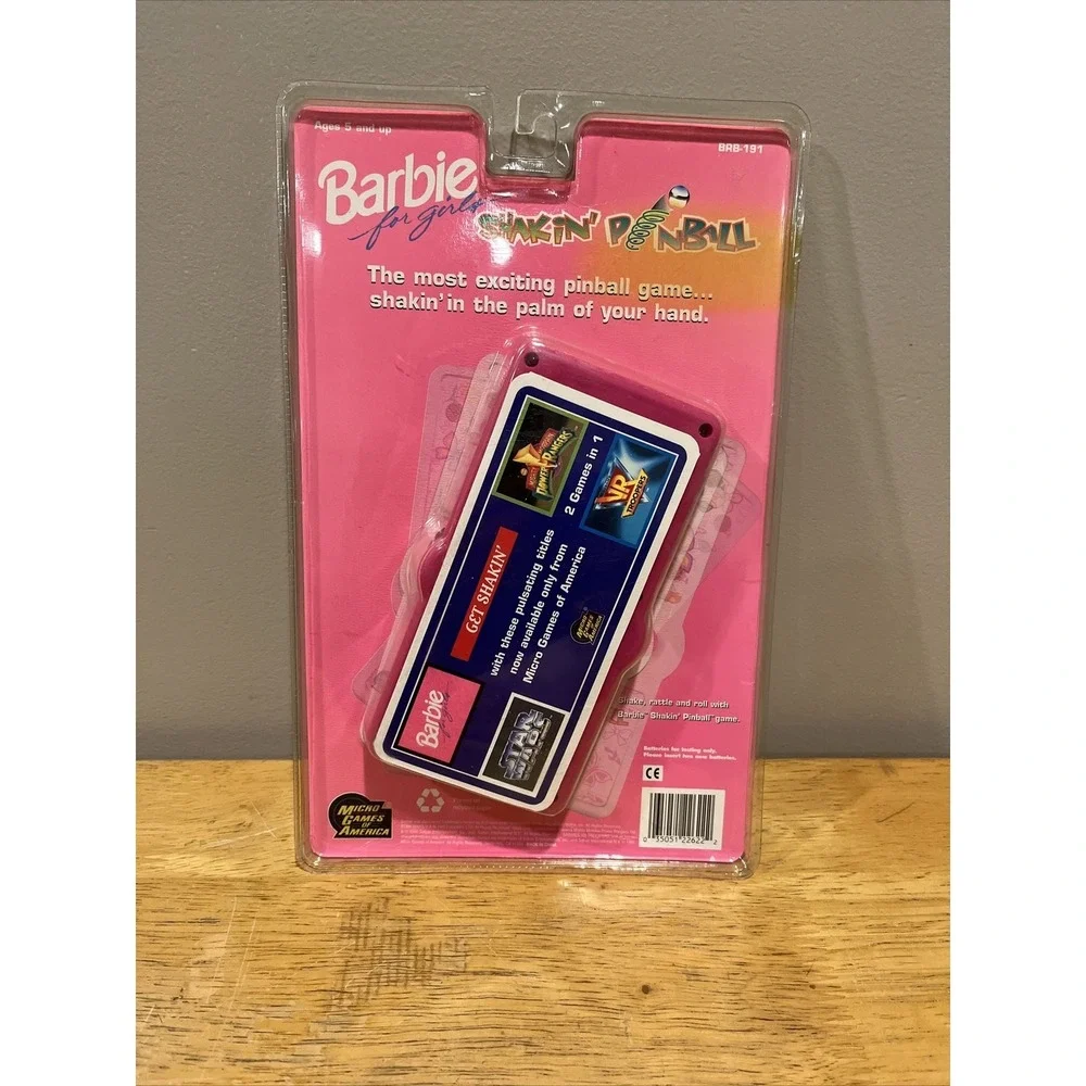 1995 Mattel Barbie Shakin' Pinball Micro Games Of America Electronic Handheld